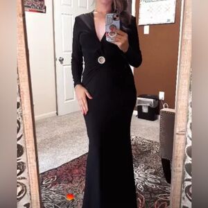 Sophisticated Black Long Sleeve Dress